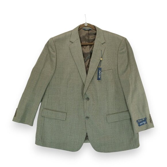 NWT Joseph‎ & Feiss Gold Men's Suit Jacket Blazer Size 50 R 100% Wool MSRP $329 - Picture 1 of 5